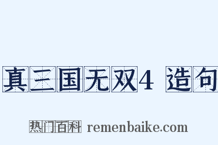 真三国无双4造句是什么意思的图片